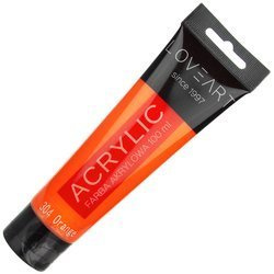 LOVEART 100ML Acrylfarbe Malfarbe Künstlerfarbe Malen Farbe, orange 304 - orange