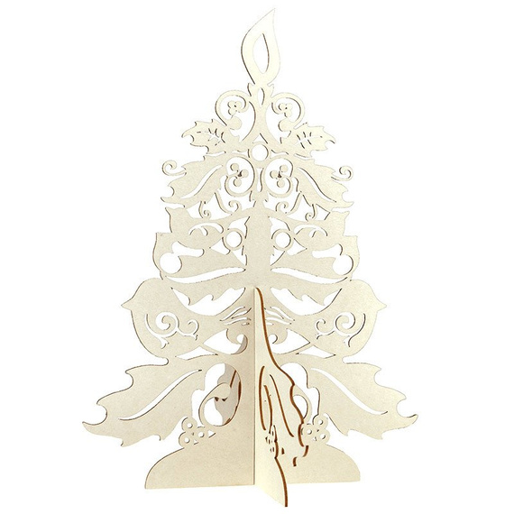 3D-Ajour-Weihnachtsbaum - DIY-Weihnachtsdekoration zum Zusammenstecken, 29 x 21 cm
