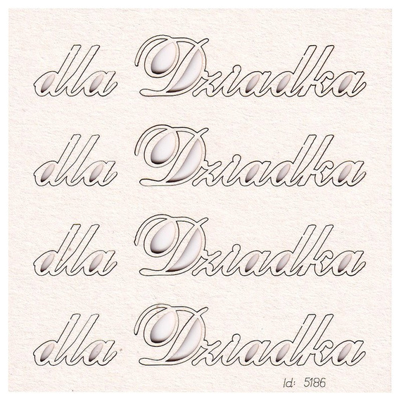 SCRAPINIEC Dekorpappe Die Cut Chipboard Dekoration Ornament, Dla Dziadka