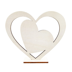 Holzherz auf Ständer stehend Muster 3 Dekor