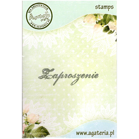 AGATERIA - Transparent Stempel Motivstempel Clear Stamp - Zaproszenie Untertitel PL 