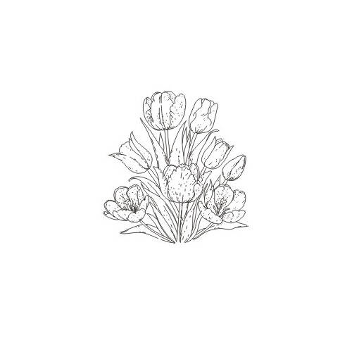 AGATERIA - Transparent Stempel Motivstempel Clear Stamp, Tulpen