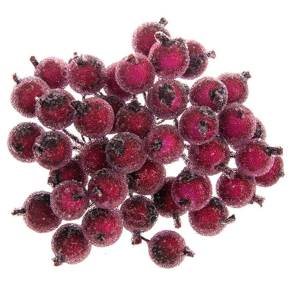 Gefrostete Beeren - bordeaux - 1 Zweig mit 40 Beeren
