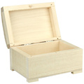 Mittlere Holztruhe - Schmuckkästchen zum Dekorieren 12× 8,5×8 cm