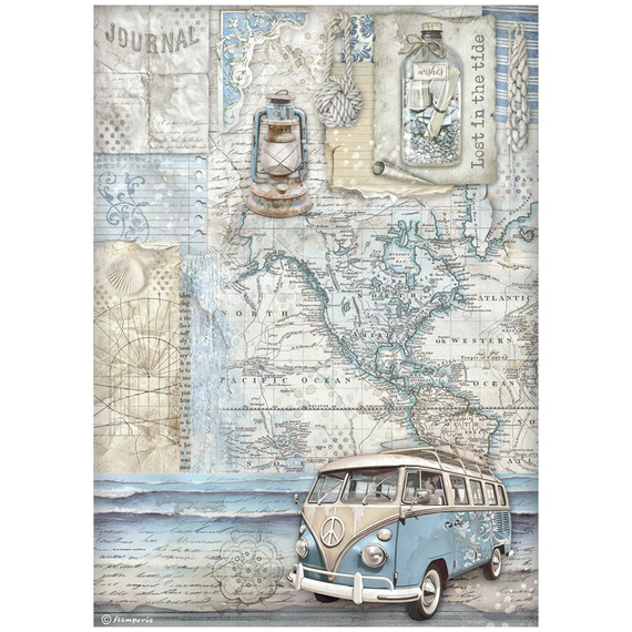 Reispapier Decoupage Bastelpapier A4 - Stamperia - Silent Sea