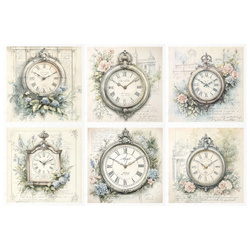 Reispapier-Set-Bastelpapier - ITD - RSM167 Uhren