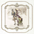 ITD Reispapier Decoupage SET Bastelpapier, rahmen vintage zeichen winter RSM060 