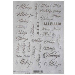 Reispapier für Decoupage mit Hot-Print A5 ITD-RH0010 Hallelujah