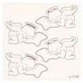Dekorpappe Die Cut Chipboard Schlafender Baby-Engel/Schlafendes Baby-Engelchen 4x - SCRAPINIECrapiniec 3788