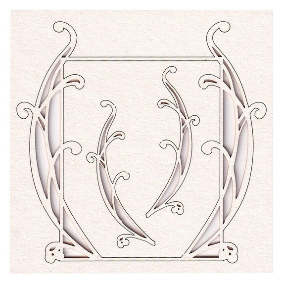 SCRAPINIEC Dekorpappe Die Cut Chipboard Dekoration Ornament, Rahmen 5558