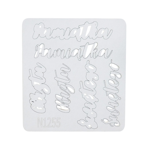 Dekorpappe Die Cut Chipboard - tauferinnerung Inschrift einzeln klein - Kreatywna Pracownia
