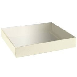 Box mit vollem Glas Quadrat Creme klein 8x8 - RzP