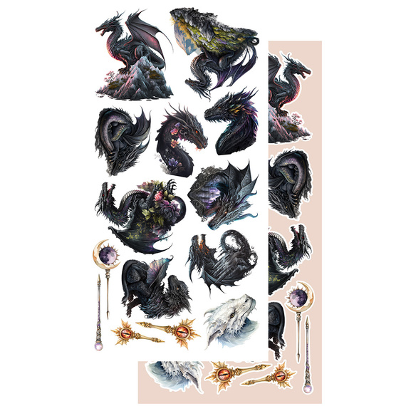 ALCHEMY OF ART Set 15x30cm Scrapbooking Papier, Magic of the Northern Lights, aurora