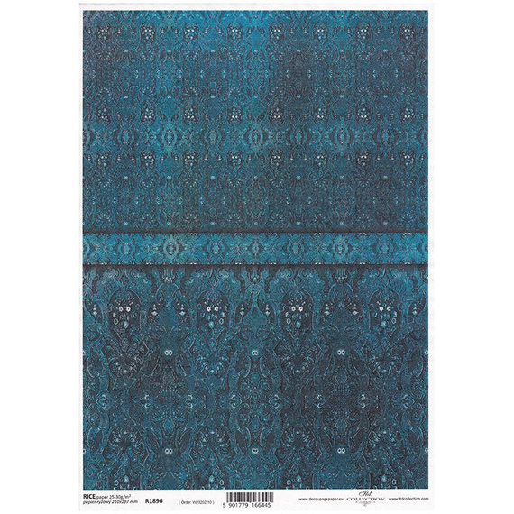 ITD Reispapier Decoupage Bastelpapier Serviettentechnik-R1896 Tapete, marineblauer Hintergrund