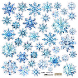 AUFKLEBER - ScrapLove - Schneeflocken im Winter