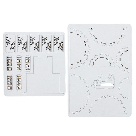 Dekorpappe Die Cut Chipboard Torte 3d halb - Kreatywna Pracownia