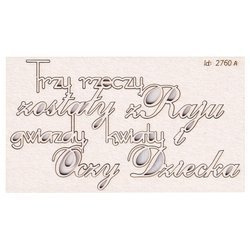 SCRAPINIEC Dekorpappe Die Cut Chipboard Dekoration Ornament, 2760A