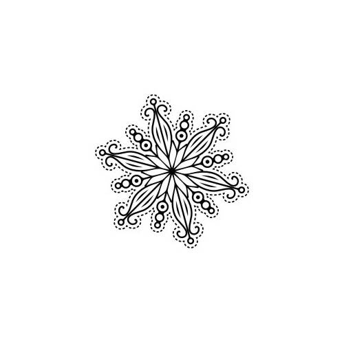 AGATERIA - Transparent Stempel Motivstempel -Snowflake, Schneeflocke