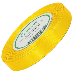 Satinband 12 mm - sonnengelb - 32 lfm
