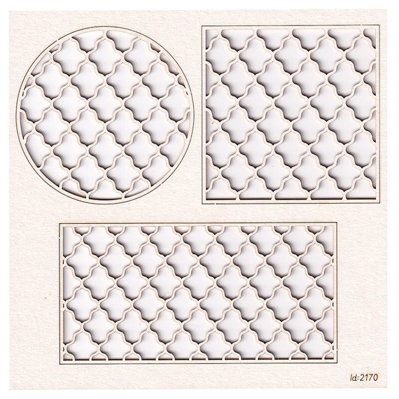 SCRAPINIEC Dekorpappe Die Cut Chipboard Dekoration Ornament, Netz 2170