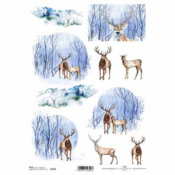 ITD Reispapier Decoupage Bastelpapier Softpapier Serviettentechnik, Winter R1465