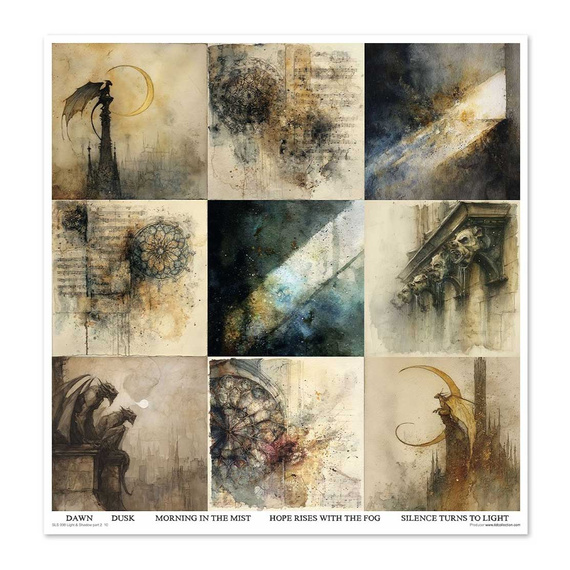 ITD COLLECTION Scrapbooking Papier Set 30x30 cm Scrapbooking Papier - Light & Shadow 2