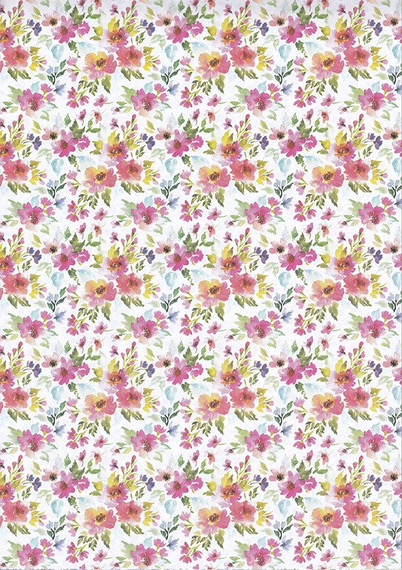 HAPPY COLOR Motivblock 15 Blatt Scrapbooking Papier 80g A4, Flowers Blumen