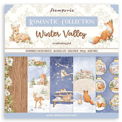 STAMPERIA Set 10 Blatt 30,5x30,5cm doppelseitig Scrapbooking Papier 190g, Winter Valley