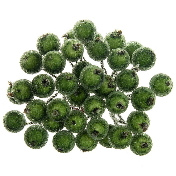 Gefrostete Beeren - grün- 1 Zweig mit 40 Beeren