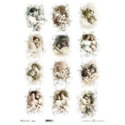 ITD Reispapier Decoupage Bastelpapier Serviettentechnik-R616L - A3 Retro-Fotos