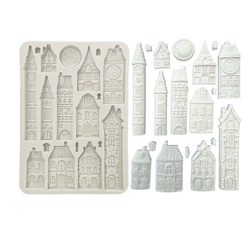 STAMPERIA SILIKONFORM Mold Abformen Gießen Mould, Gear Up Stadthäuser