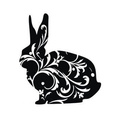 AGATERIA - Transparent Stempel Motivstempel Clear Stamp - Dekorierter Hase