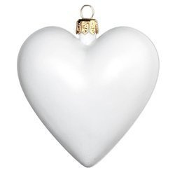 Plastikherz Weihnachtskugel aus Plastik  8cm