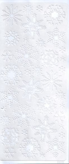 Dekorative Aufkleber - Schneeflocken - weiß - 2662B