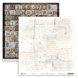 UHK 30x30cm doppelseitig Scrapbooking Basteln Papier - White Whispers - Script