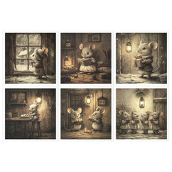 Reispapier-Set - Mäuse, Festzeit, Weihnachten - RSM188 - Itd Collection