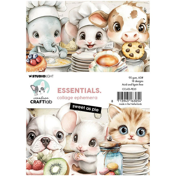 STUDIO LIGHT Papierdeko fürs Basteln - Collage Paper Elements - Sweet as pie