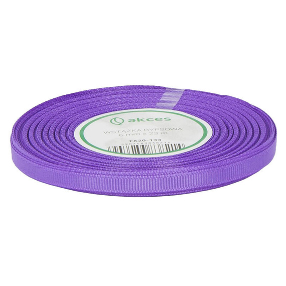 Ripsband 6 mm, violett 22,5 Meter