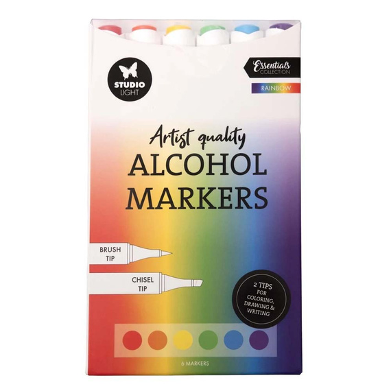 Alkoholmarker Doppelstift Set Rainbow Essentials Nr. 34 - Studio Light - 6 Stück