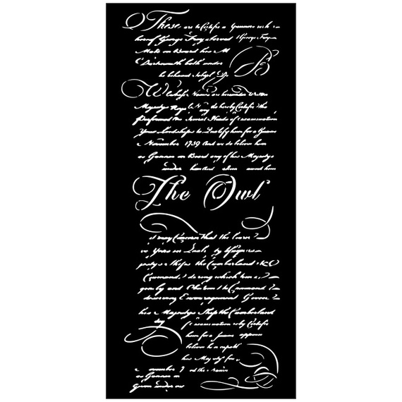 Schablone Mix Media 3D 12x25cm - The Owl's House - Brief - Stamperia