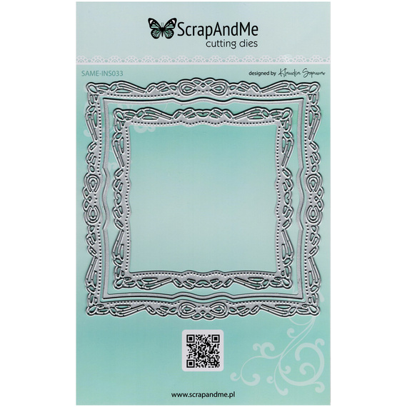 Stanzschablone - Cutting Die für Papier - SCRAPANDME - quadratischen Kartenhintergrund