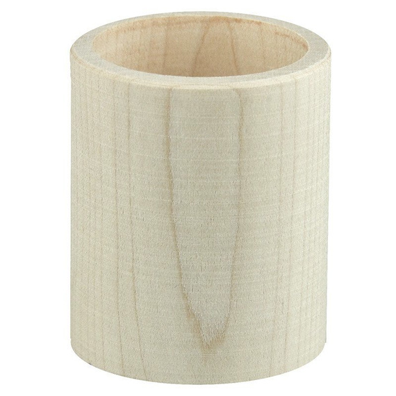 Runder Kerzenhalter aus Holz Höhe 6 cm