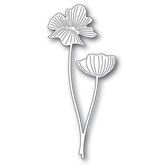 MEMORY BOX Stanzformen Set Stanzschablone Scrapbooking Die Cut, Splendid Poppy Stems Mohnblumen