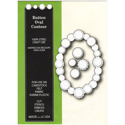 Stanzform Präge Stanzschablone Cutting Die - Poppystamps - Button Oval Contour