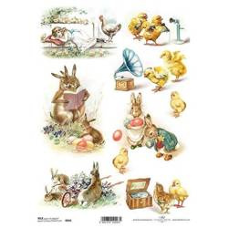 ITD Reispapier Decoupage Bastelpapier Softpapier Serviettentechnik, Ostern R842