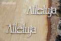 Dekorpappe Die Cut Chipboard - halleluja Inschrift 03 - 2Stück SCRAPINIECrapiniec