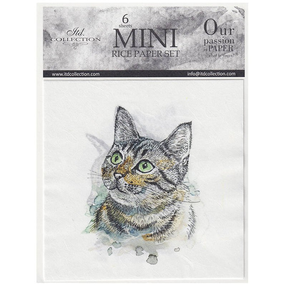 ITD Reispapier Decoupage Bastelpapier, RSM006 Katzen und Hunde