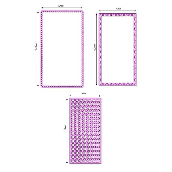 Papierstanze - Nellie`s - MFD177 Rahmen Hintergrund Kreise