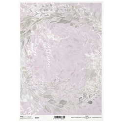 ITD Reispapier Decoupage Bastelpapier, R2009 Blumenkollage, rosa