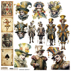 AUFKLEBER ScrapLove Dekor Stickers - Vintage Cards 1